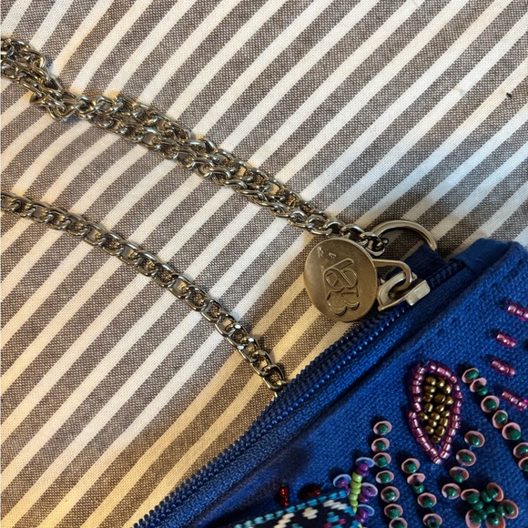 America & Beyond Blue Hand Beaded Purse and Coin Purse Set. - Picture 9 of 12